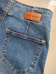High-Waisted Blue Denim Jeans