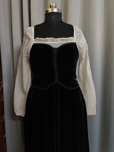 Vintage Corset Velvet Dress