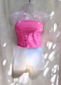 30279. Hot Pink Textured Bandeau Top
