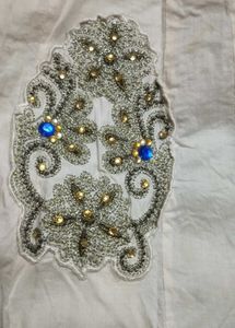 Elegant high neck Anarkali kurti with long flare