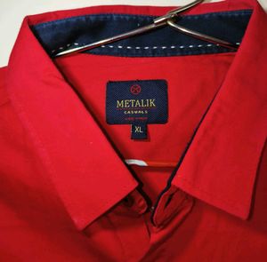 RED FULL SLEEVES SHIRT FOR MENS