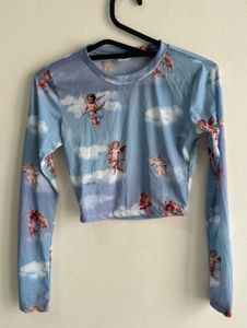 Blue Angels Printed Crop Top