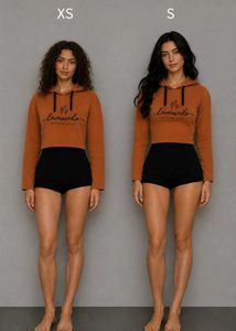 Burnt Orange Crop Hoodie 🍂