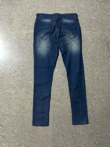 Stylish Blue Washed Skinny Fit Denim Jeans