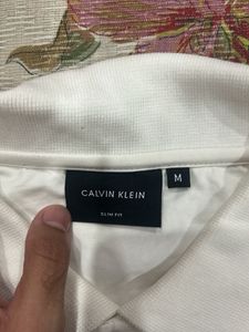 Calvin Klein Jeans White Polo Shirt
