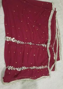 Ethnic Print A-line Frock with Dupatta