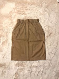 Tan Cargo Skirt With Pockets