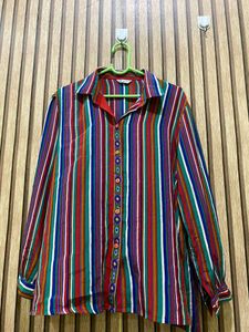 Colorful Striped Button-Up Shirt