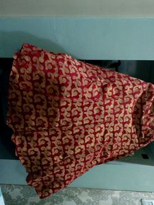 Elegant Rust &amp; Gold Brocade Lehenga