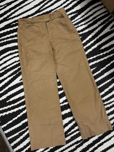 Classic Tan Wide Leg Trousers