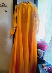 Elegant Yellow Ethnic haldi gown