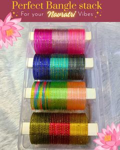 Bangle box with 12 multicolour bangles