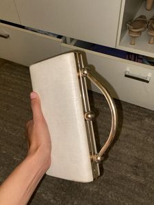 Vintage Cream Clutch Bag