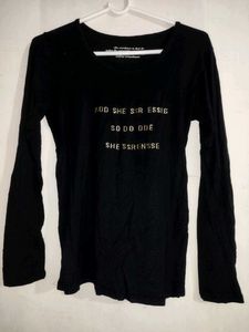 Black Long Sleeve Graphic T-Shirt