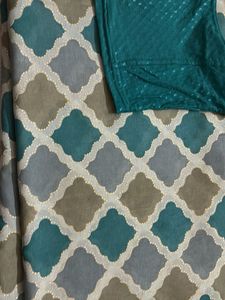 Elegant Teal saree including blouse