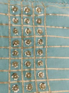 Sky Blue Kurta Set with Embellishments💙✨🎆