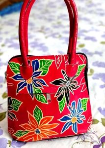 🔴 New Floral Pure Leather Handbag