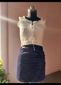 Zara Ruched Mini Skirt