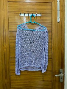 Sheer Crochet Knit Top