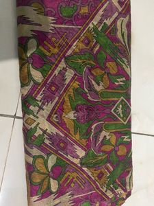 purple geometric pattern saree