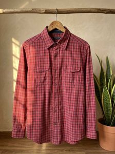 Nautica Plaid Long Sleeve Button-Up Shirt
