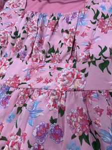 branded Pink Floral Maxi Dress