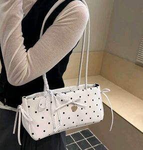 Cute White Polka Dot Handbag