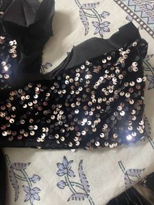 Heavy Discount Black Sequin Work Lhnga Choli