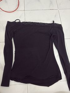 Elegant Black Off-Shoulder Lace Top