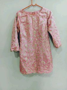 Elegant Peach Kurta Set with Dupatta