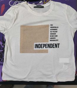 Be Independent White Tee