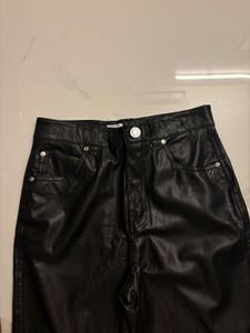 Bershka Black Faux Leather Pants