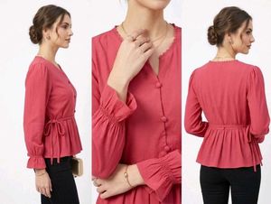 🌸Chic Pink Peplum Top🌸