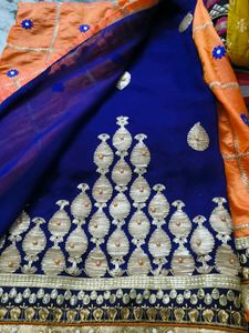 saree with stiched blouse