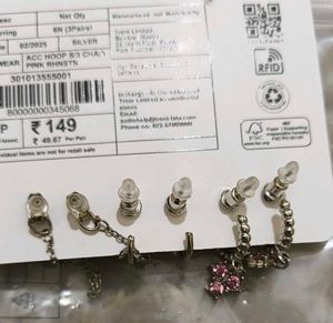 Zudio Earring Set - Pink Stone