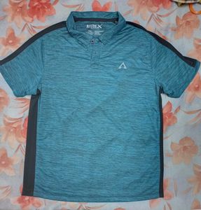Austiex Active Shirt - Teal & Gray