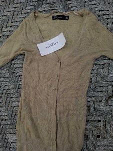 Zara Metallic Knit Top