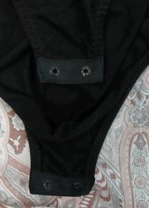 Chic Black Cold Shoulder Bodysuit