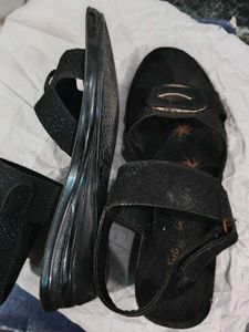 Black Sandals with Adjustable Straps