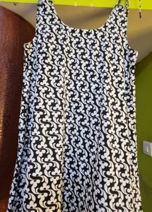 Monochromatic Floral Print Dress