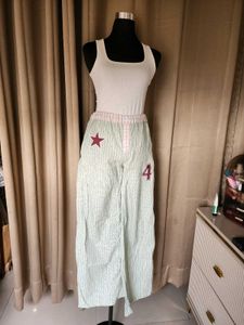 Casual Striped Wide Leg Pants