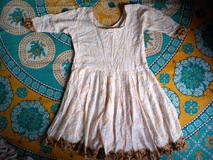 White and yellow sharara set