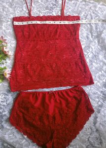 Red Lace Lingerie Set