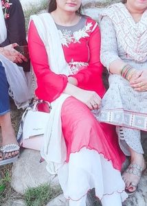 Red And White Gown