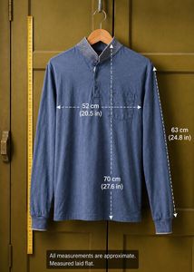 Men's Blue Long Sleeve Shirt