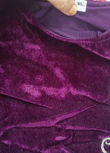 Purple Velvet Kurti