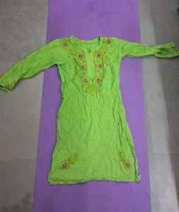 Vibrant Green Embroidered Kurta