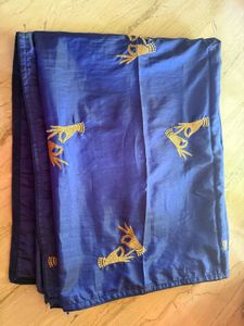 Royal Blue Embroidered Silk Saree