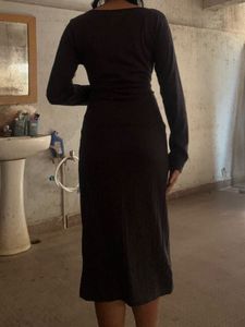 Elegant Long Sleeve Midi Dress