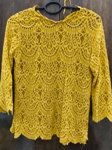 Yellow Lace Top